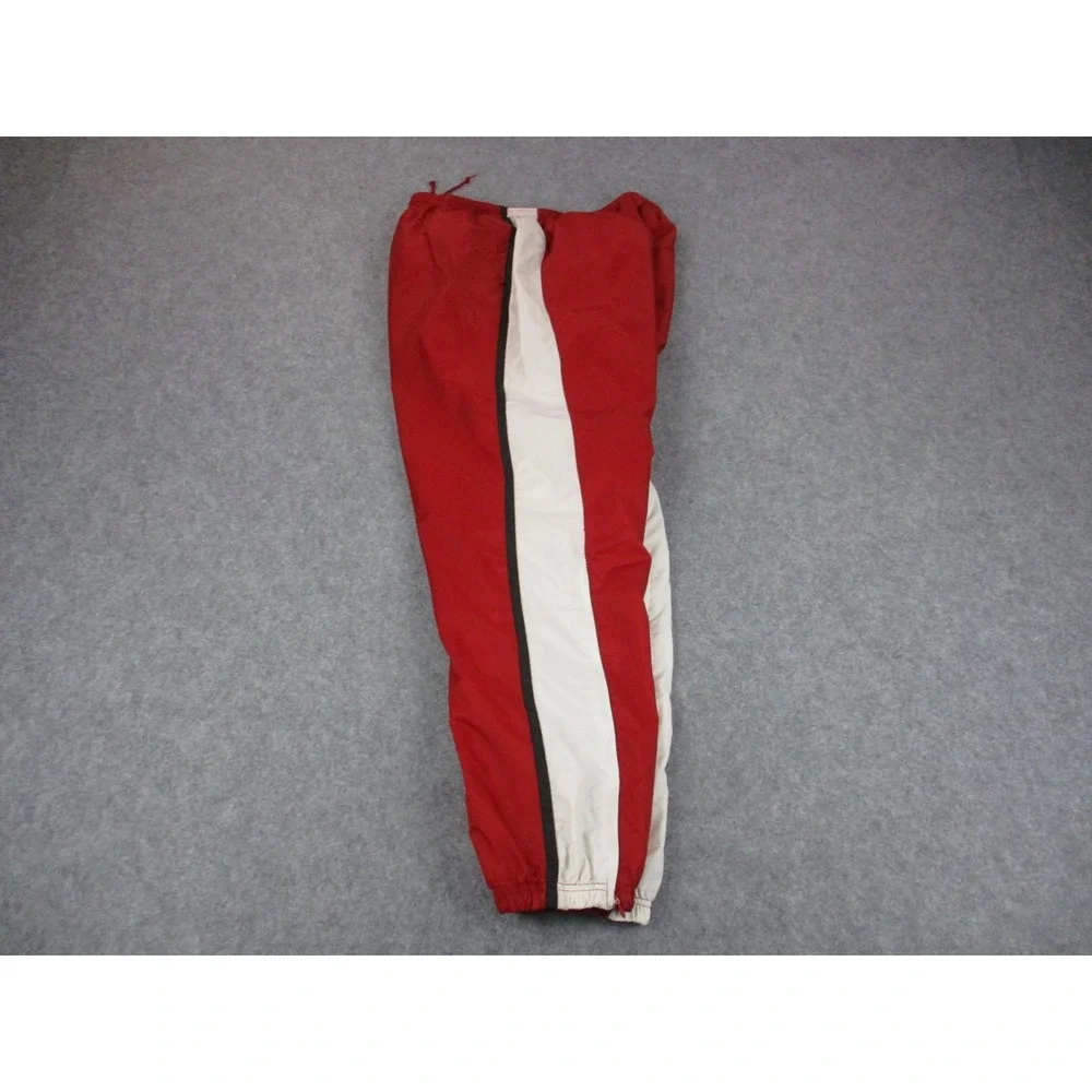 VINTAGE Adidas Pants Mens 3XL XXXL Red White Adidas Team Mesh Track Pockets